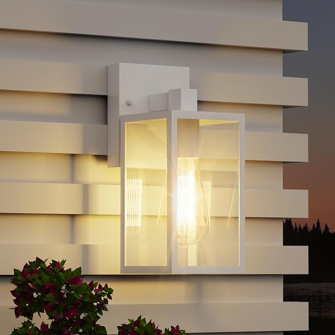WIHTU White Outdoor Lights for House, LED Exterior Front Porch Light fixtures by WIHTU