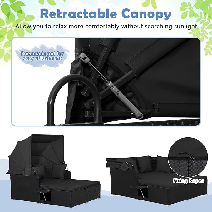Tangkula Patio Rattan Daybed - Image 5