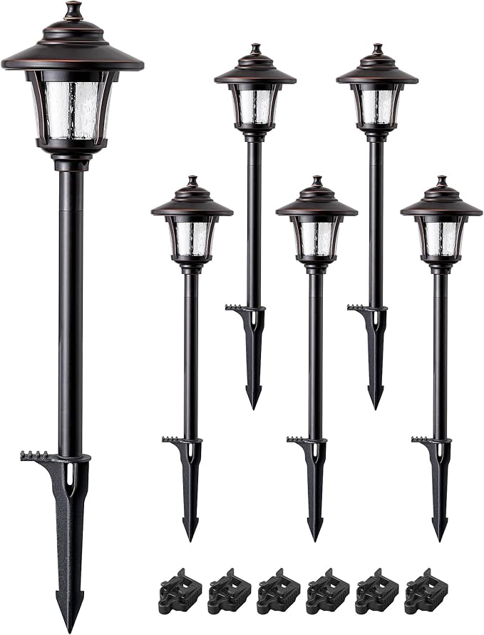 EDISHINE Low Voltage Landscape Lights, 12V 3W 120LM 3000K Seed Glass Outdoor - Image 8