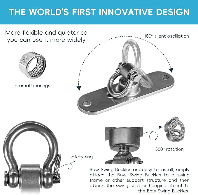 Swing Hanger Heavy Duty Anti-Rust 180° & 360° Bearings1500 lb Capacity Smooth - Image 4
