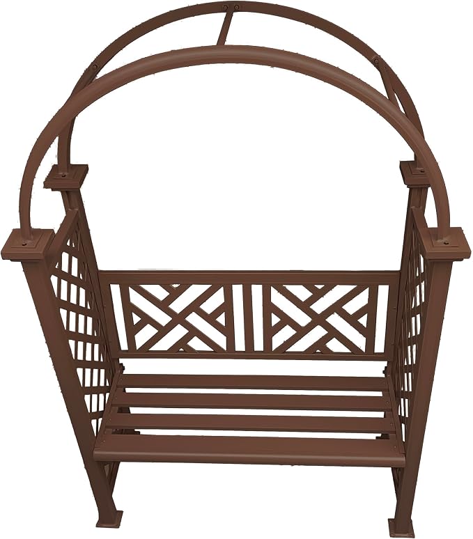 Oakland Living Brown Aluminum Garden Arbor Arch - Image 6