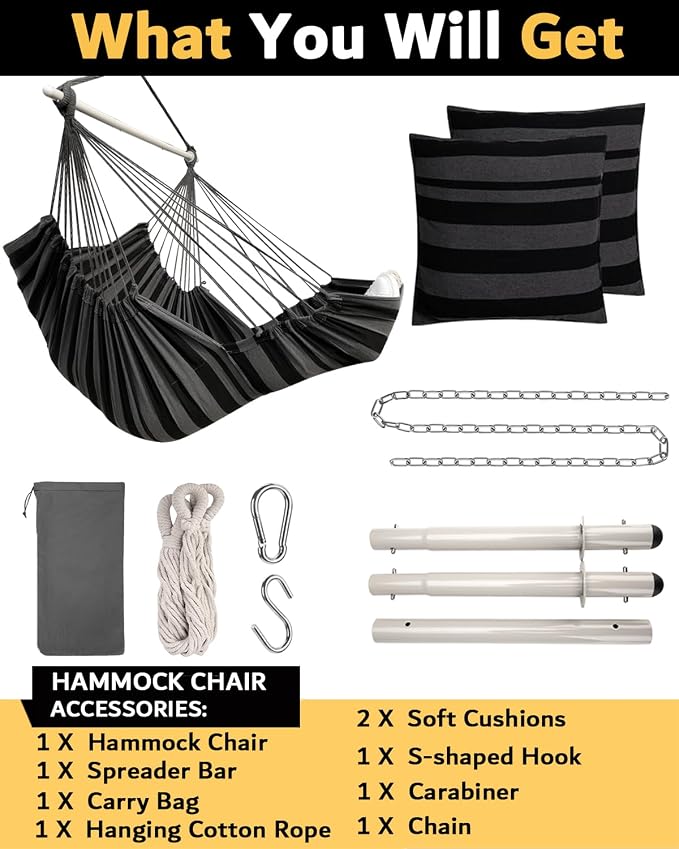 Miztli Hammock Chair Hanging Chair Swing - Image 6