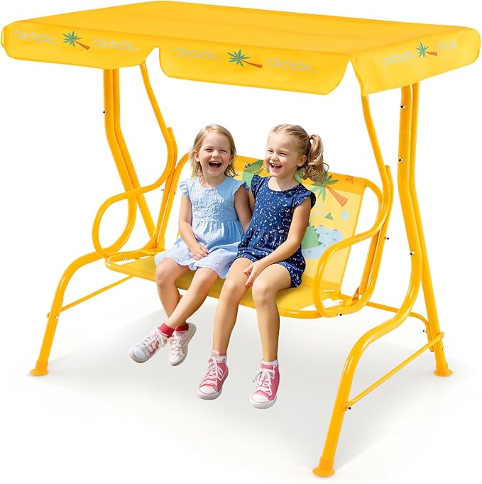 Costzon Kids Porch Swing, All-Weather Patio Swing Bench Hammock w/Adjustable by Costzon