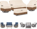 Patio Furniture Covers 4 Piece Set, 600D Waterproof Heavy Duty Outdoor by PatioFurnitureCovers