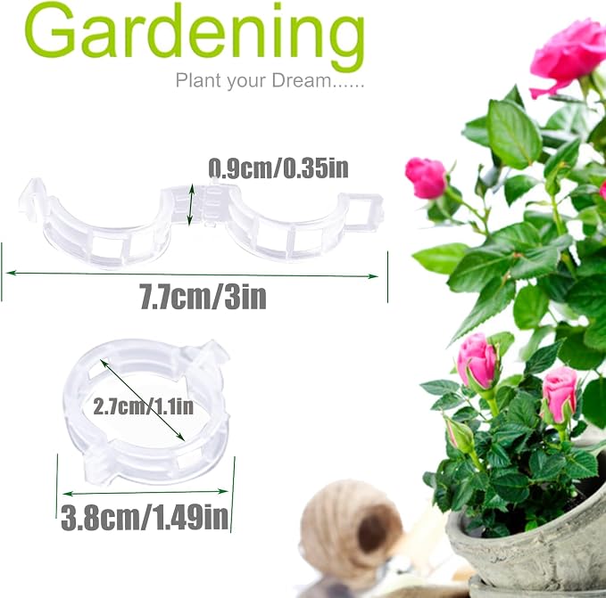 Plant Support Clips, Plastic Trellis Clips, Grape Vine Tomato Vine Vegetables - Image 2