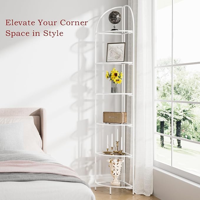 Crofy Foldable 6 Tier Corner Shelf, Metal Corner Plant Stand - Image 4