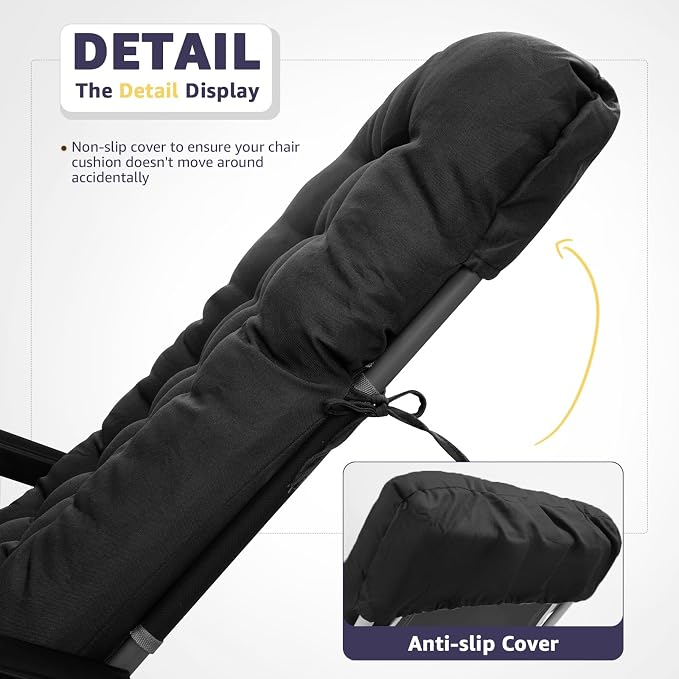 Patio Lounge Chair Cushion, Waterproof Zero Gravity Chair Cushions - Image 5