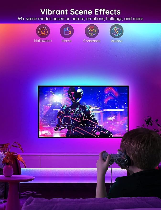 Govee RGBIC Alexa LED Strip Light 32.8ft, Smart WiFi LED Lights Work - Image 6