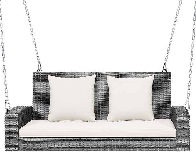RELAX4LIFE 2-Person Porch Swing Bench by RELAX4LIFE