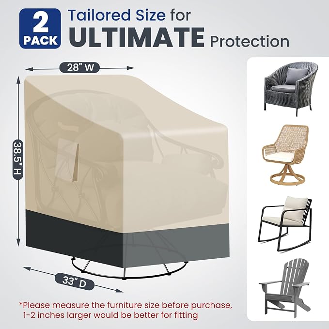 Extra Heavy Duty Patio Chair Covers Waterproof - Image 2
