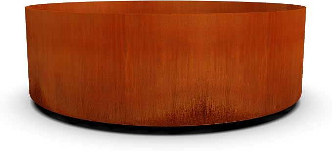 PLANTERCRAFT Corten Steel Metal Planter Box, Round Sizes, Modern Garden Steel by Plantercraft