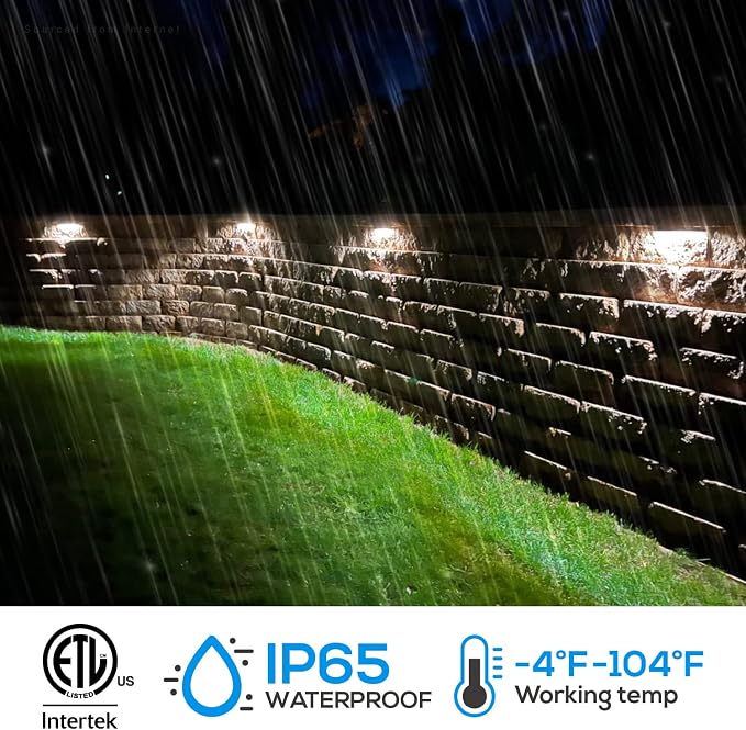 LEONLITE 8-Pack Premium Series 5CCT 12 Inch Hardscape Lighting Low Voltage LED - Image 5