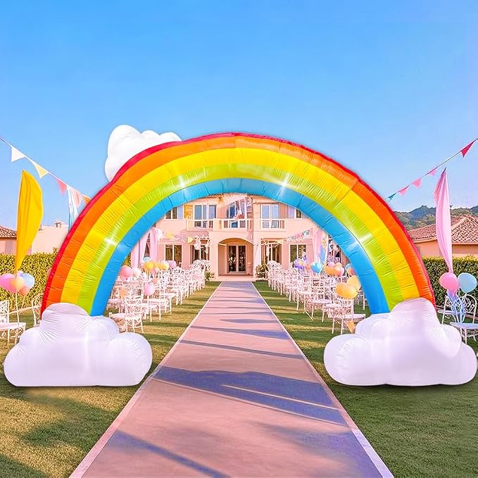 14FT St Patricks Day Inflatable Rainbow Arch, Inflatable Music Archway - Image 6