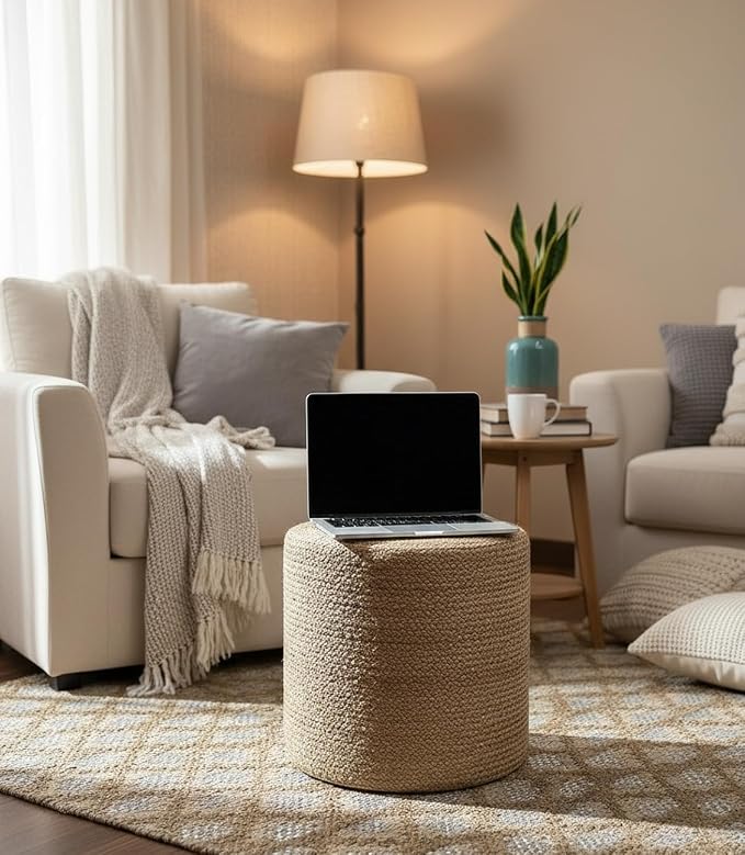 S & L Homes Pouf Ottoman - Image 4