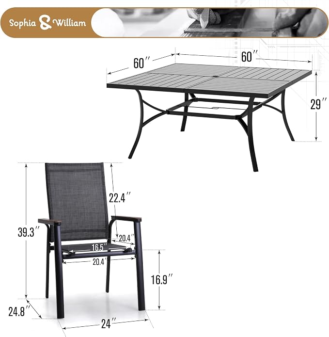 Sophia & William Patio Dining Set - Image 7