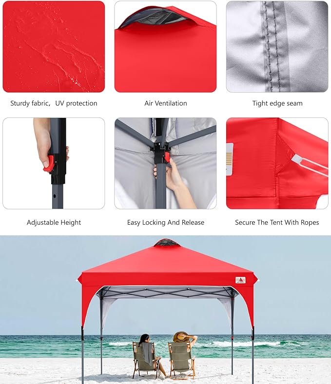 ABCCANOPY Outdoor Pop up Canopy Tent, 8x8 Instant Portable Canopy - Image 3