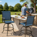 Kozyard Isabella Outdoor Swivel Bar Stools, Counter Height Patio Swivel Chairs by Kozyard
