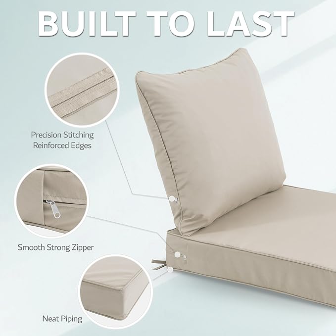 22x22 Inch Patio Chair Cushion - Image 6