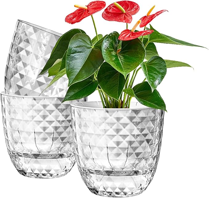 Self Watering Pots for Indoor Plants, Flower Pots, Self Watering Plant Pot-3pcs - Image 9