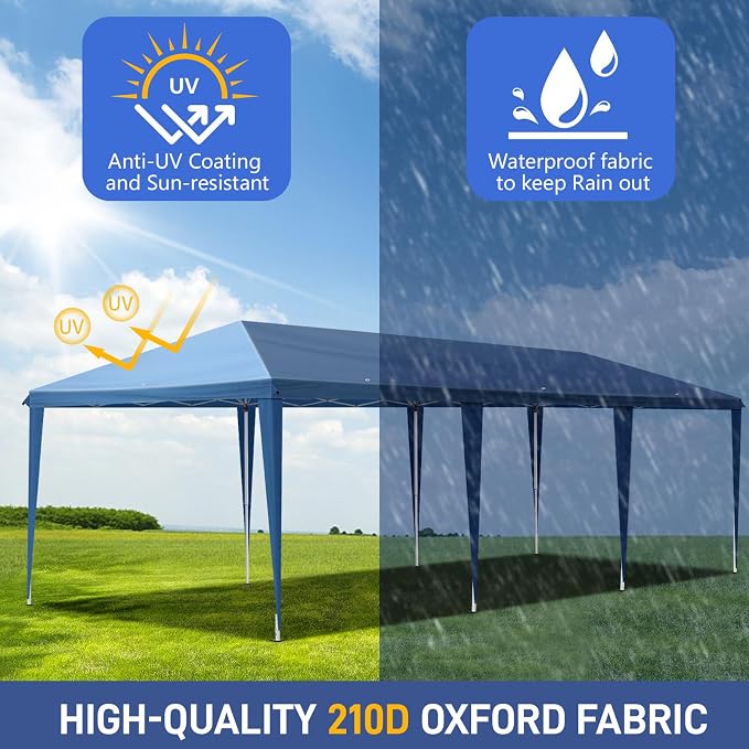 Outvita 10x30ft Ez Pop Up Outdoor Canopy Tent, Portable Commercial Instant Tent - Image 6