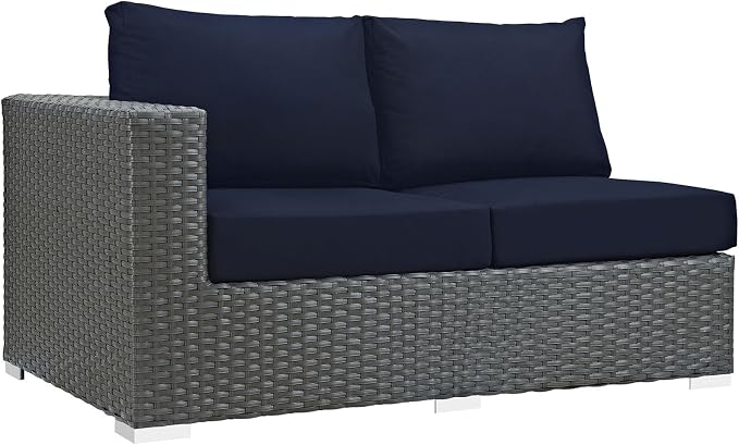 Modway EEI-1858-CHC-NAV Sojourn Wicker Rattan Outdoor Patio Coffee Table - Image 3