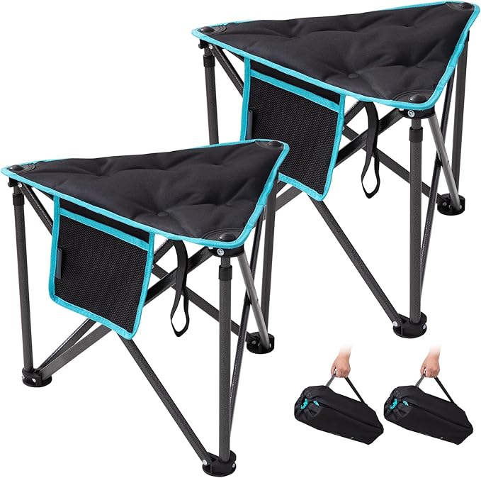 FUNDANGO Folding Tripod Stool, 2 Pack Lightweight Portable Fishing Chair by FUNDANGO
