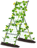 Cucumber Trellis for Raised Bed, 6ft Metal A-Frame Garden Trellis for Climbing by yotoworthgardenhome