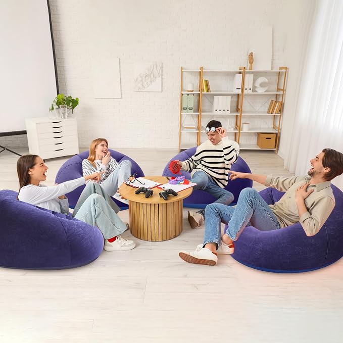 Realspring Inflatable Bean Bag Chairs Outdoor Blow up Camping Chairs Inflatable - Image 2