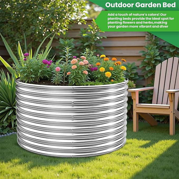 4 Pack Tall 2x2x1.5FT Round Raised Beds - Image 4