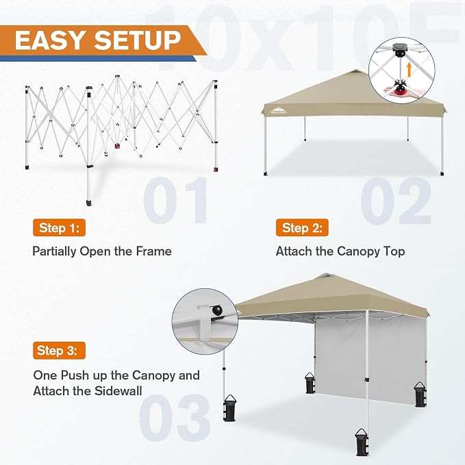 EAGLE PEAK Commercial Canopy 10x10 Pop Up Canopy Tent - Image 2