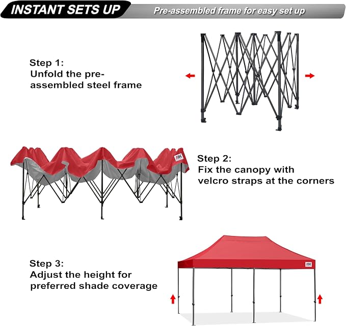 ABCCANOPY Patio Pop Up Canopy Tent 10x20 Commercial-Series - Image 2