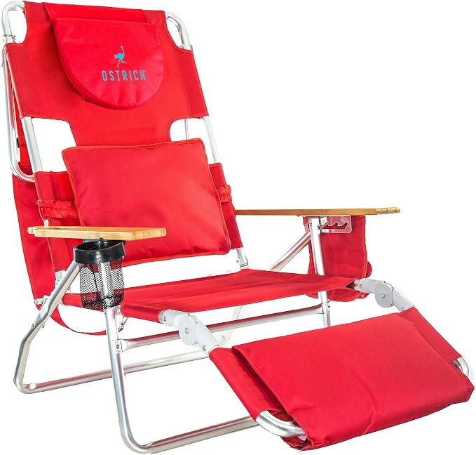 Ostrich the Deluxe 3N1 Lightweight Lawn Beach Reclining Lounge Chair by OstrichProducts