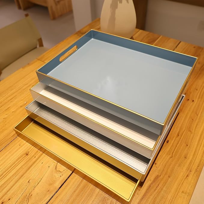 Spsyrine Blue Plastic Serving Tray - Image 7