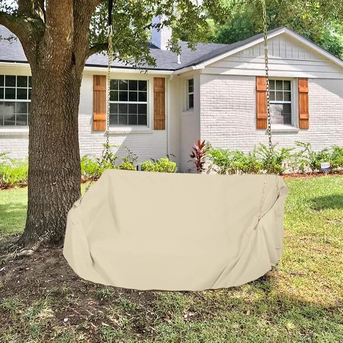 Porch Swing Cover 63 Inch Water-Resistant 600D Oxford Hanging Outdoor Swing - Image 5