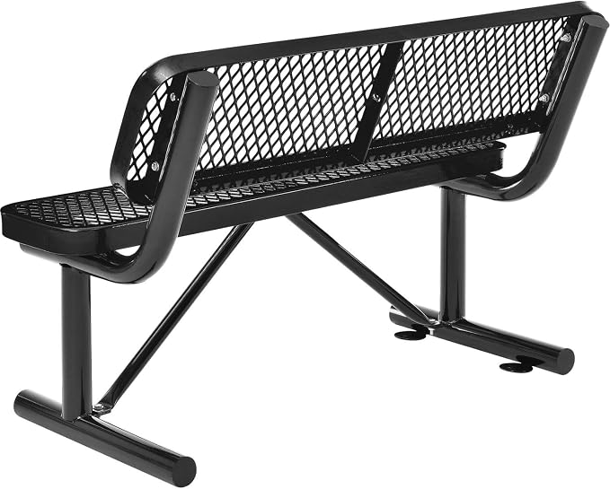 Global Industrial 4'L Heavy Duty Expanded Metal Mesh Bench - Image 3
