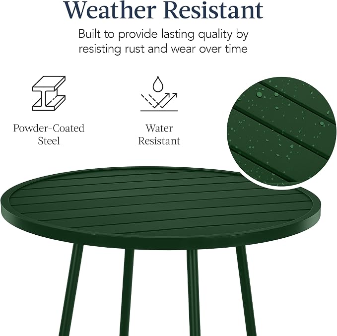 Best Choice Products 3-Piece Patio Dining Set, Bar Height, Outdoor Bistro Set - Image 5
