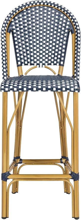 Safavieh PAT4008A Collection Ford Navy and White Indoor/Outdoor Stacking French by SAFAVIEH