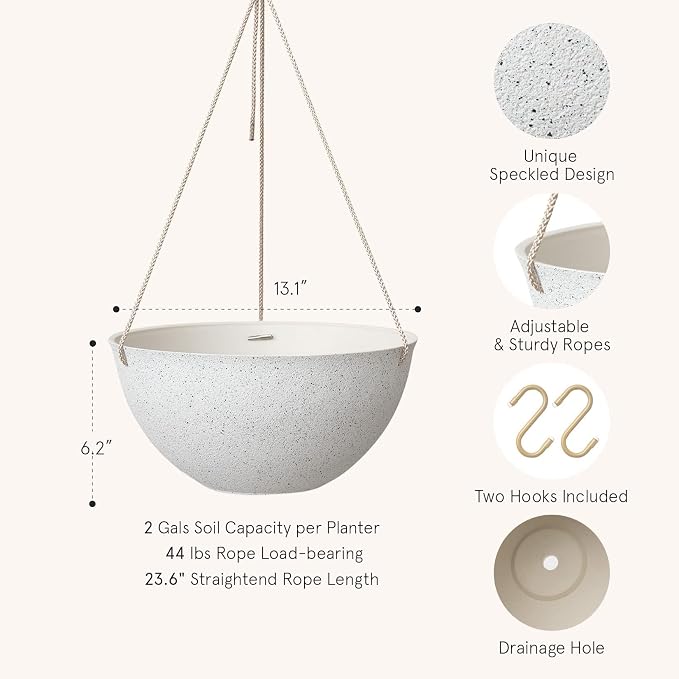 LA JOLIE MUSE Large Hanging Planters - Image 2