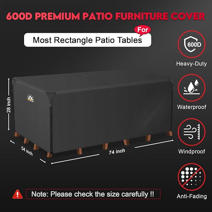 Zettum Patio Furniture Cover Rectangle - Image 2