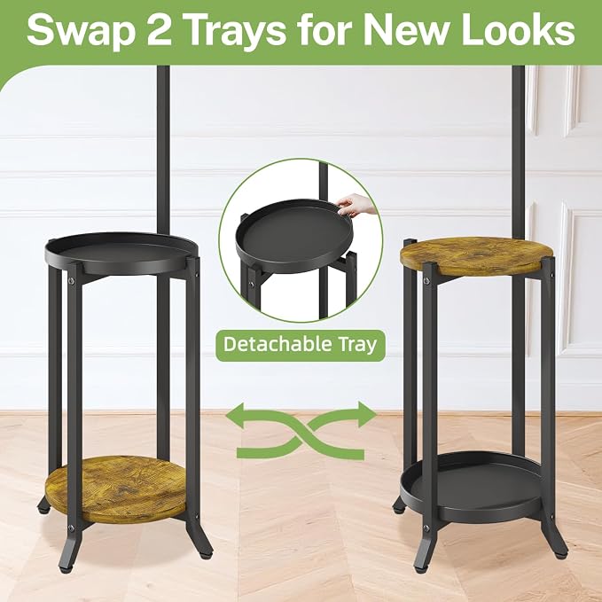 iDavosic.ly 2 Tier Hanging Plant Stand Indoor, Tall Vertical Corner Metal - Image 7