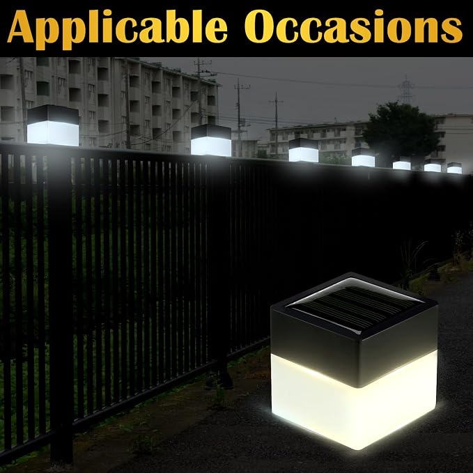 20 Pack Solar Fence Post Cap Lights 2 x 2 Inches Solar Fence Post Caps Lights - Image 7