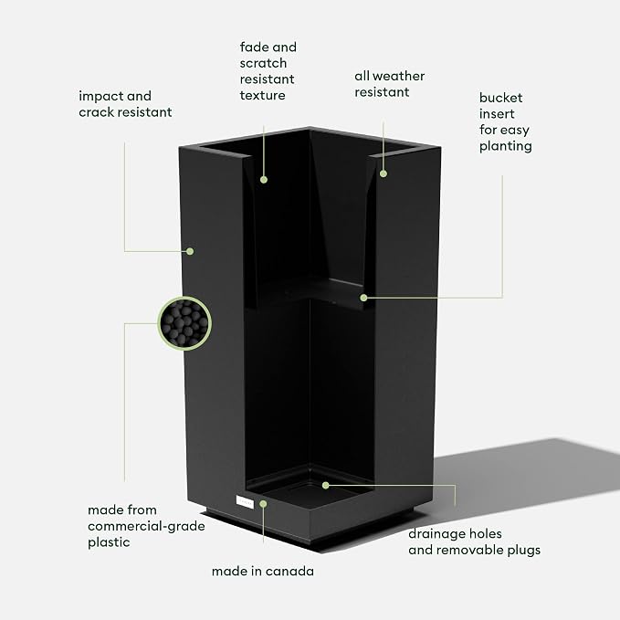 Veradek Block Series Pedestal Planter - Image 2