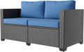 Aoxun 1 Piece Loveseats Patio Furniture Set, Wicker Outdoor Furniture by Aoxun