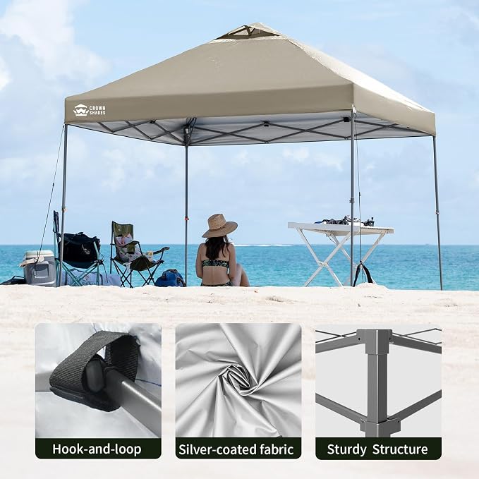 CROWN SHADES Adjustable Height on The Fly, 10x10 Pop Up Canopy - Image 6