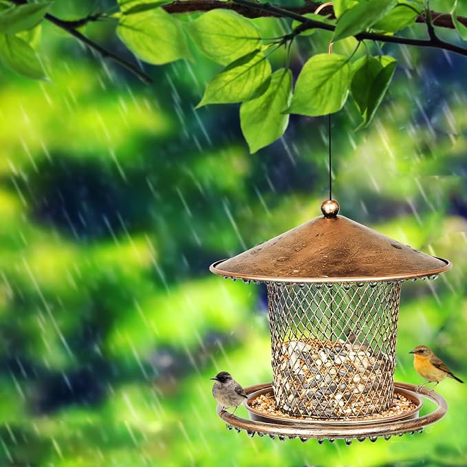 Bird Feeders for Outdoors, Heavy Duty Metal Wild Finch Feeder for Sparrow - Image 4