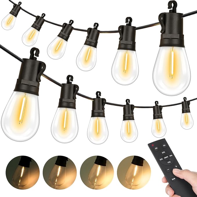 Outdoor String Lights Waterproof, 200FT LED Patio Light by Brightever