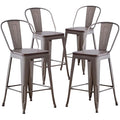 Aklaus Metal Bar Stools Set of 4, 24 inch Barstools Counter Height Bar Stools by AKLAUSHomeFurniture
