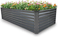 GARDMAX 8x4x2FT Galvanized Raised Garden Bed Kit, Metal Planter Boxes Outdoor by ChooseGardmaxforbetterlife