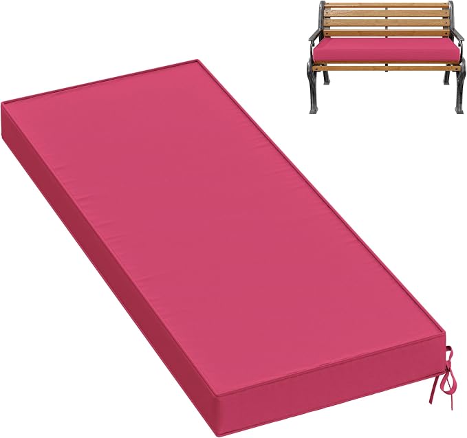Premium Outdoor Bench Cushions for Patio Furniture 3.5inches Memory Foam Bench by Pakunoda