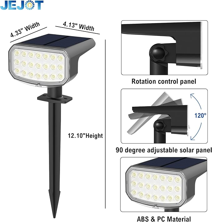 Solar Lights Outdoor Waterproof IP65, Super Bright LED - Image 9
